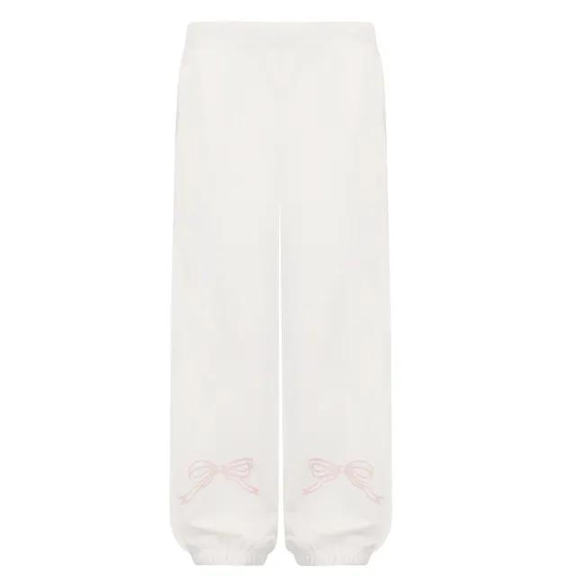 [Made] Drawing ribbon pants / White