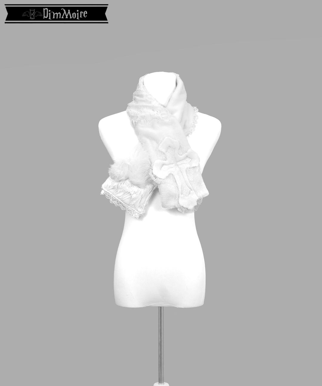 十字の誓いつぎはぎマフラー【White】 | DimMoire