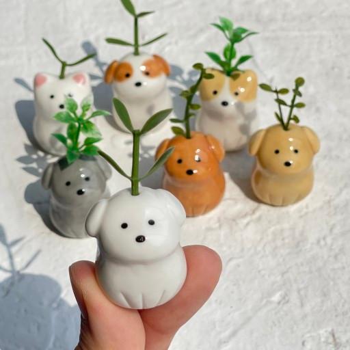 강아지 미니화병 1P (조화)