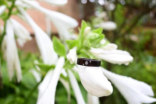 나무반지 평밴드 큐빅형💍