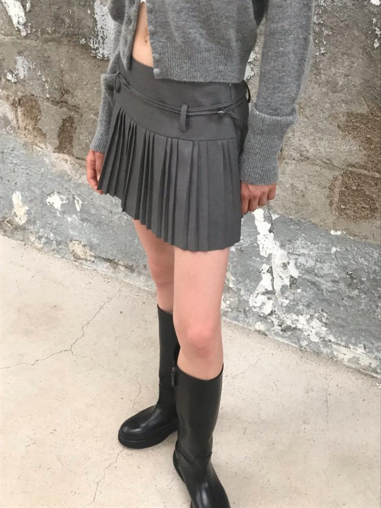 위아 미닛 스커트 (2color) weare 플리츠 미니 치마바지