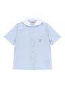 ROUND COLLAR EMBLEM SHIRT [WHITE]