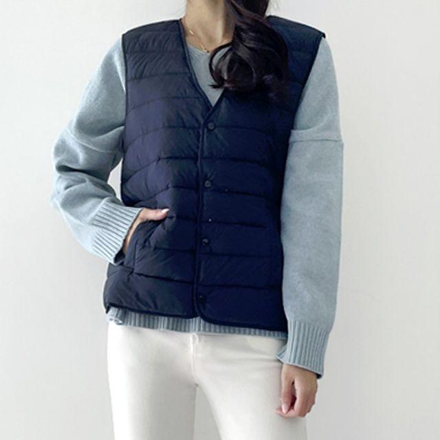 [당일출고-XL] 데일리룩, 경량 패딩 조끼