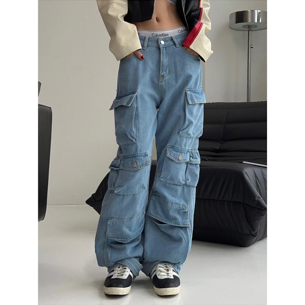 [무배/당일출고] 건빵 포켓 와이드 데님 팬츠