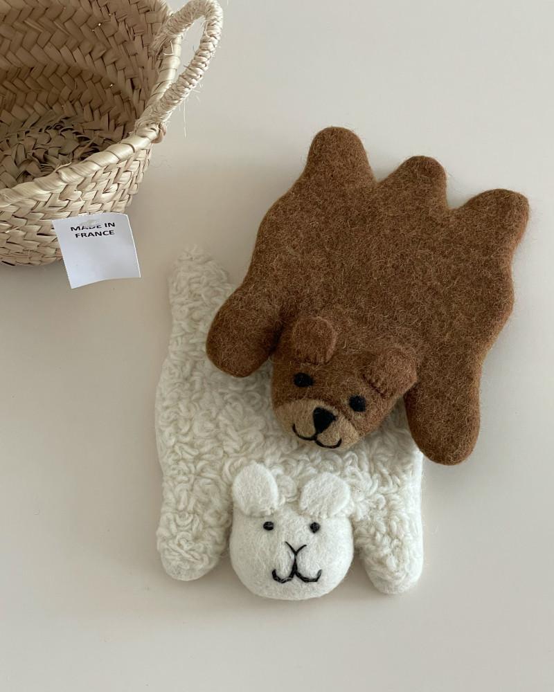 [데이바이데이] 곰 양 코스터 핸드메이드 네팔 (2type)