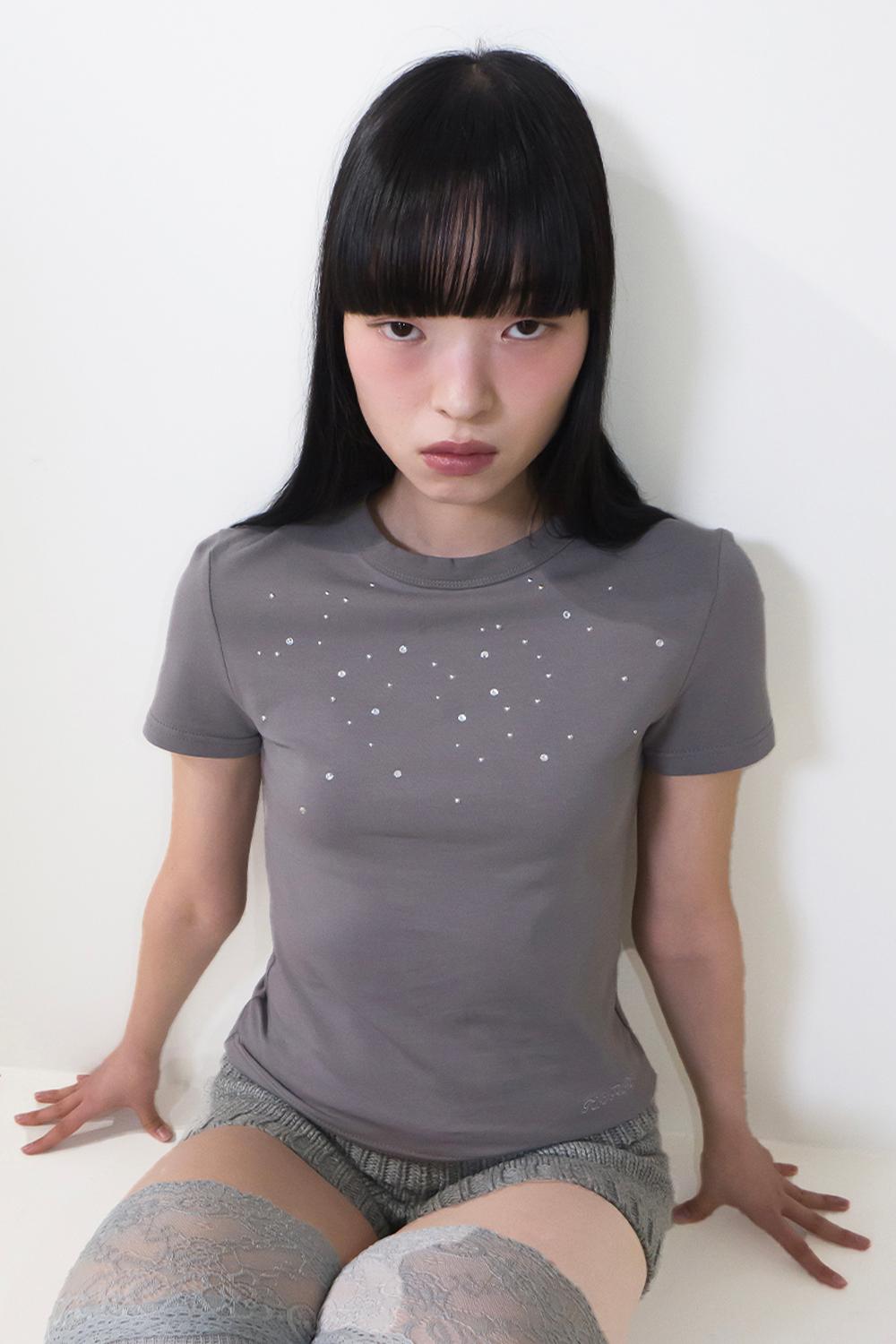 PEINTURE Crystal T-Shirt-Charcoal