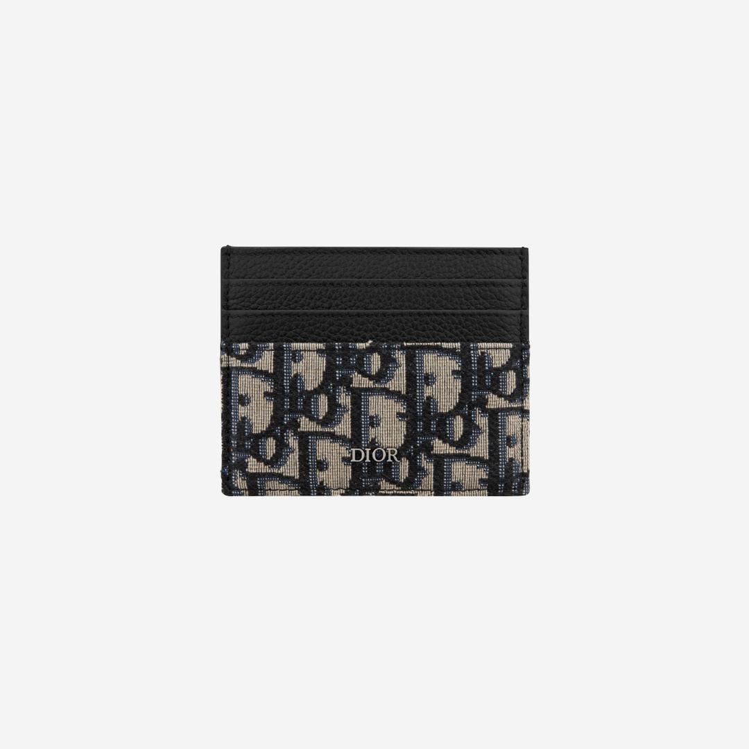 Dior Card Holder Beige & Black Dior Oblique Jacquard