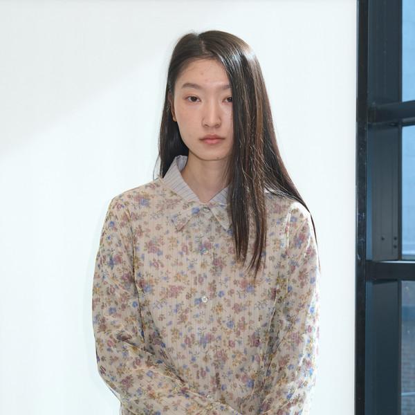 Flower Layered Top (Beige)