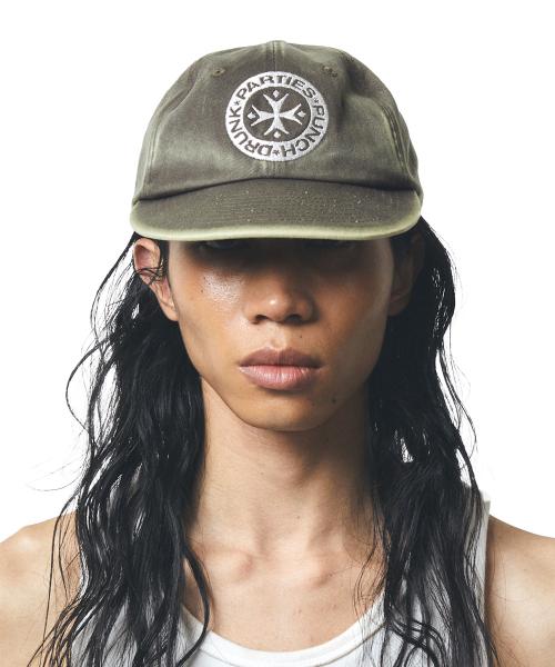Circle Logo 6 Panel Cap (WASHED KHAKI)
