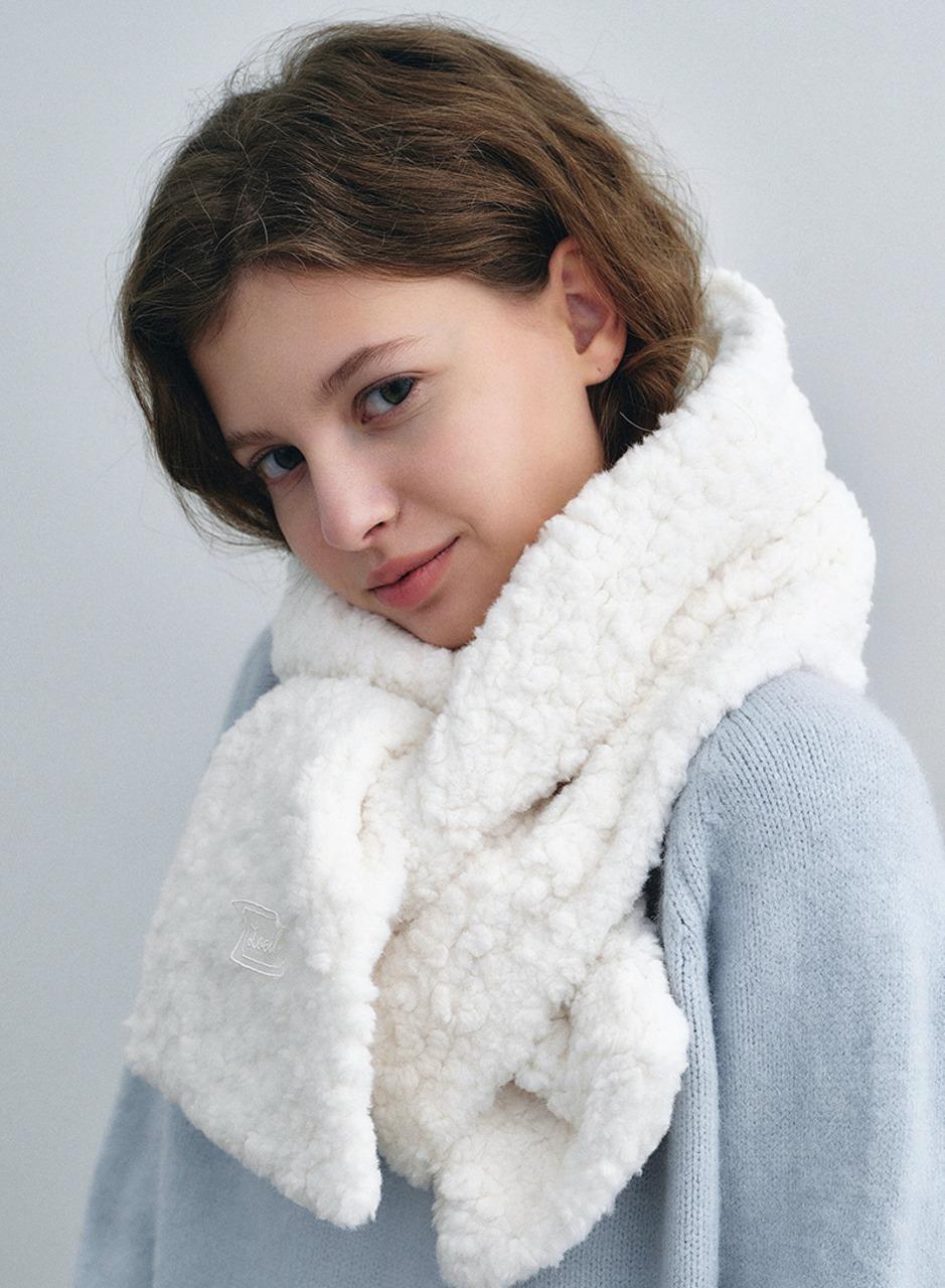 소프트 플리스 머플러 - 아이보리