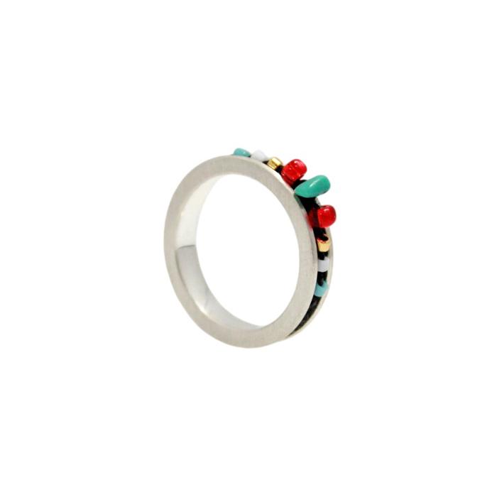 aztec salad crochet ring