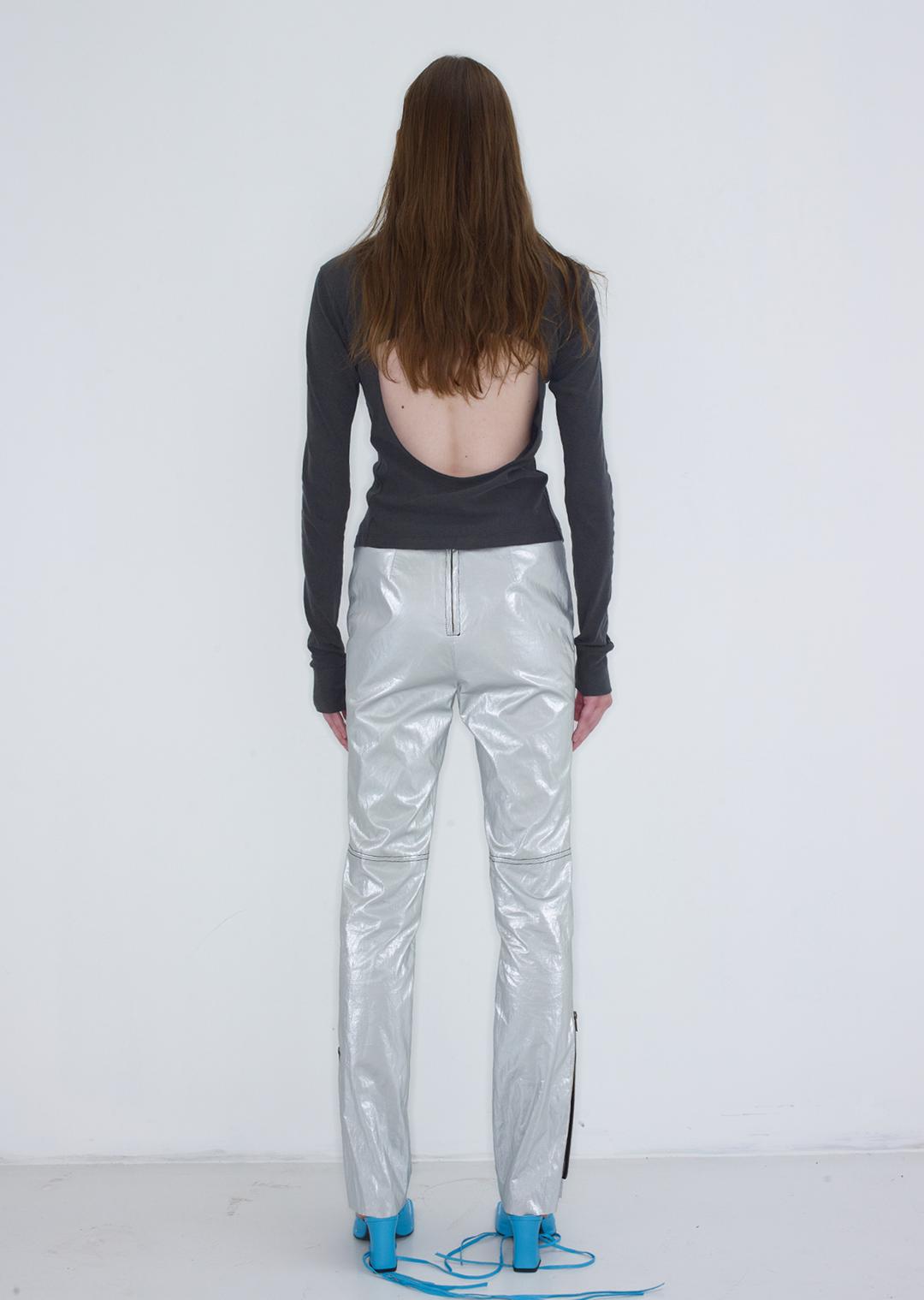 BACK HOLE JERSEY SHIRT CHARCOAL