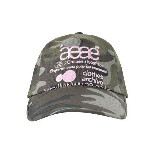 WEB LOGO CAMO 5 PANNEL CAP - [GREEN]