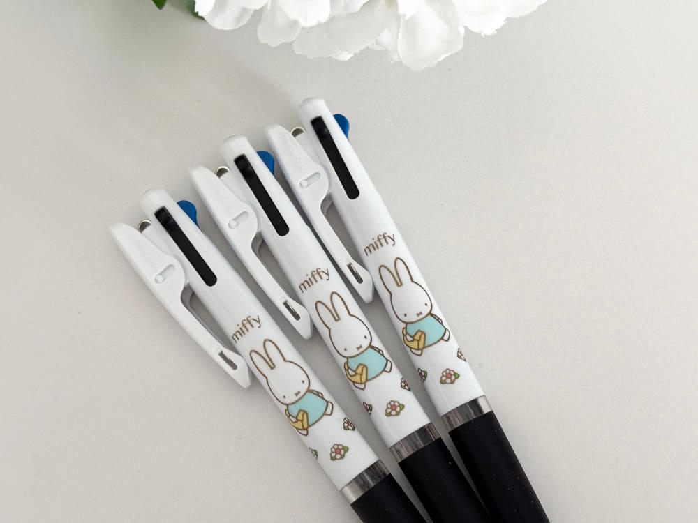 일본 미피 miffy 제트스트림 3색 볼펜 화이트 산책