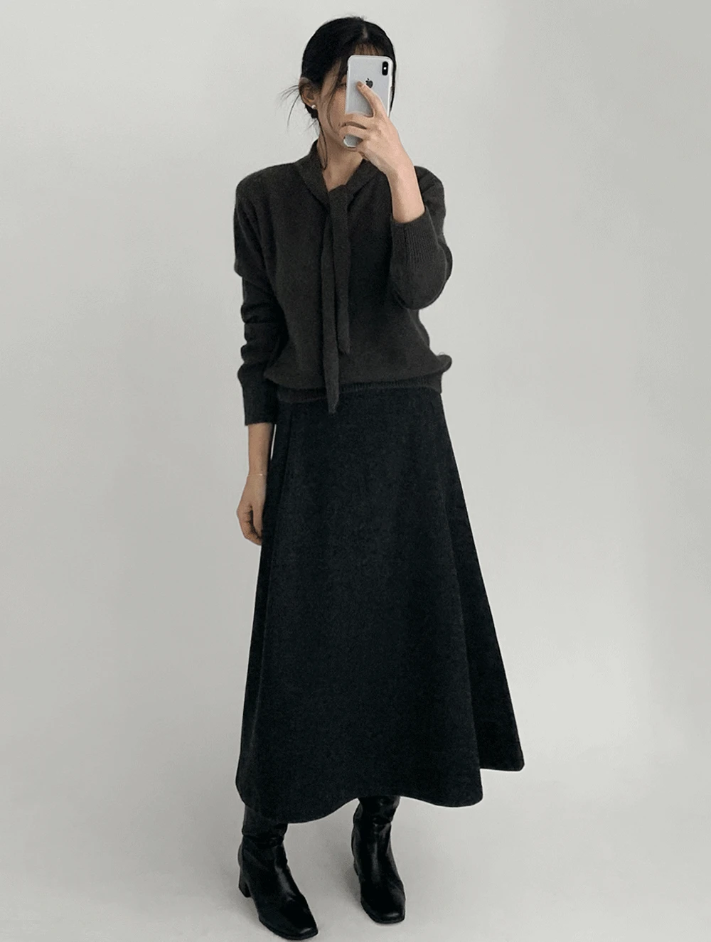 클레인 플레어 스커트<font style="font-size:0px