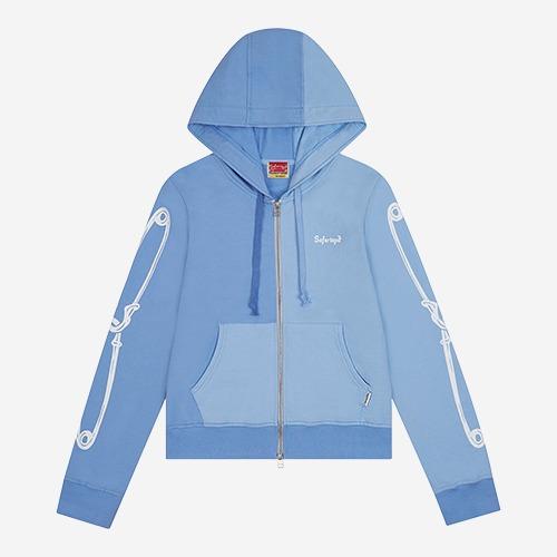 1/2 SAFETY ASURA HOOD ZIP UP (SKY/BLUE)
