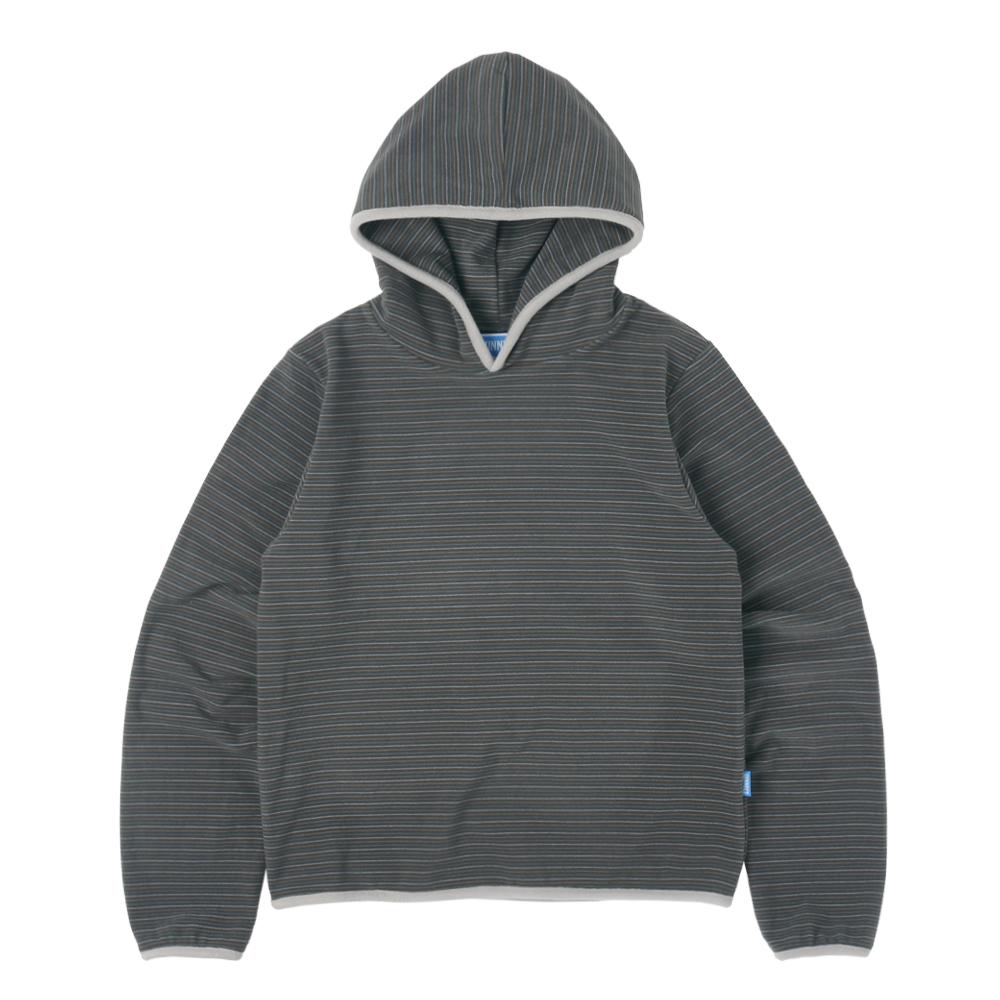 Stripe Taped Hoodie - Charcoal