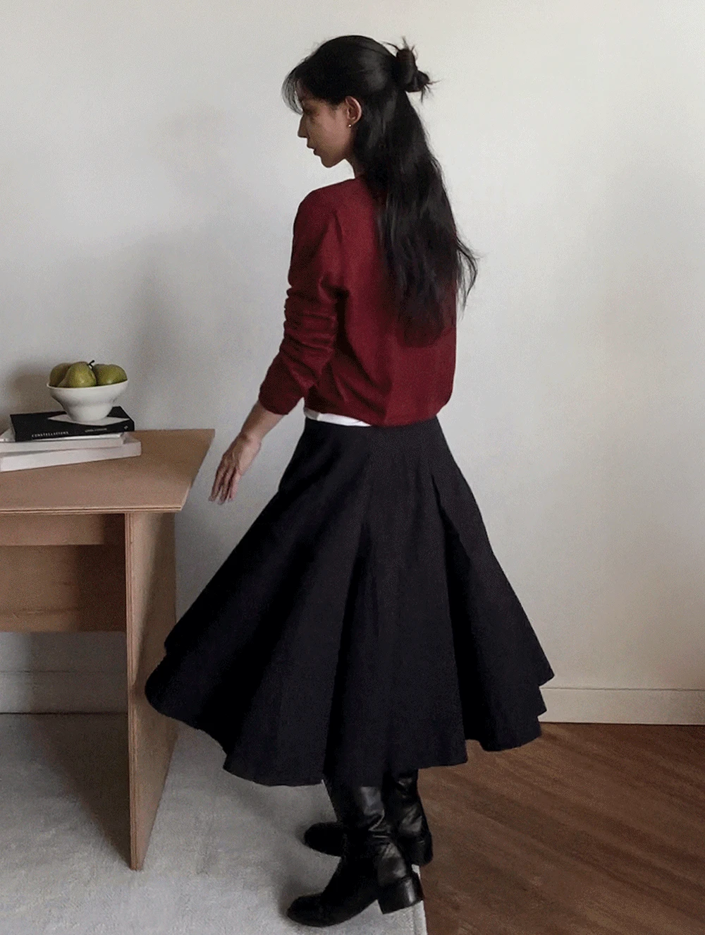 [by ofyvev] Aires flared skirt<font style="font-size:0px