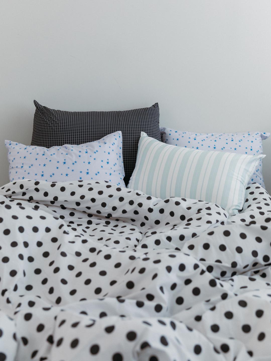 블랙 도트 60수 고밀도 이불커버