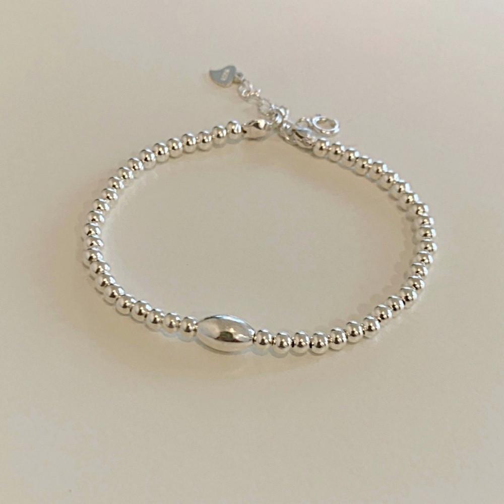 silver925 실버볼 oval-ball 팔찌 [eunway made]