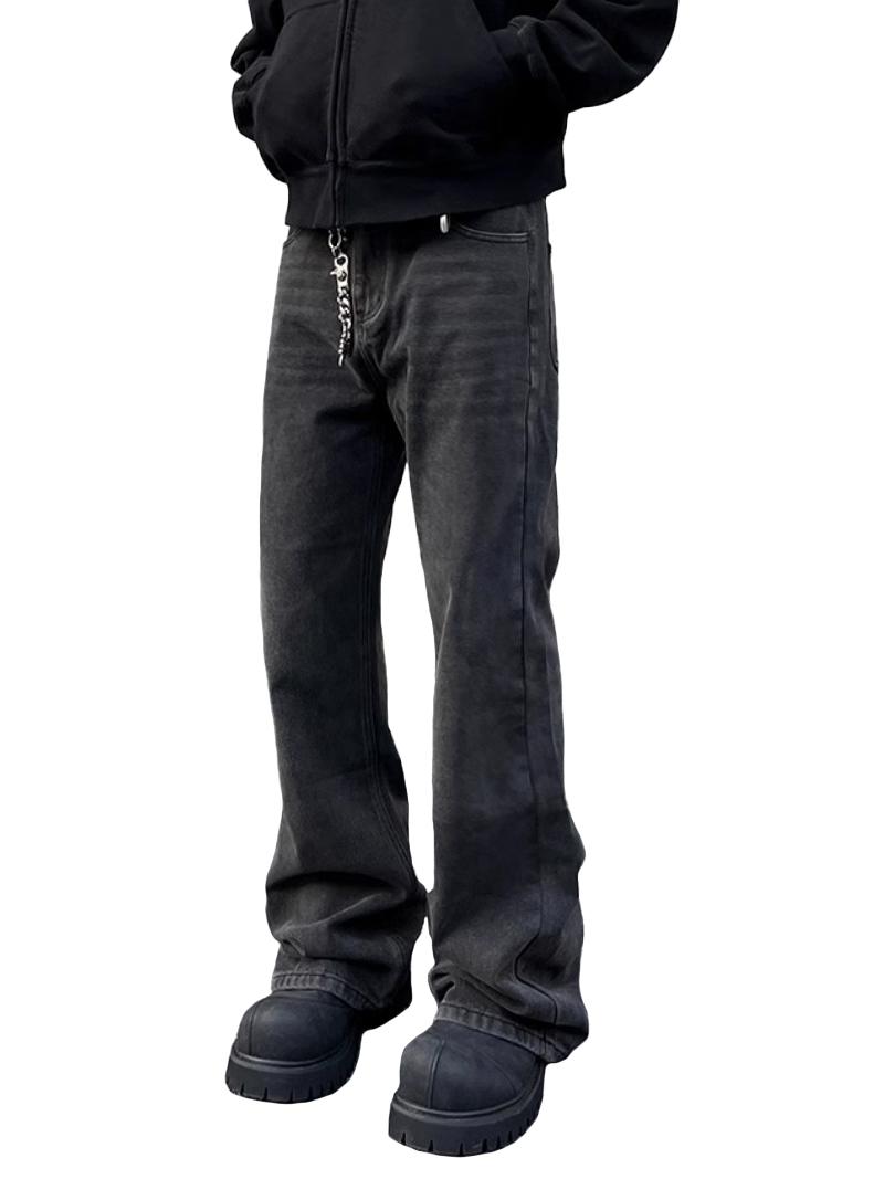 Microla Embroidery Pocket Washing Denim Pants