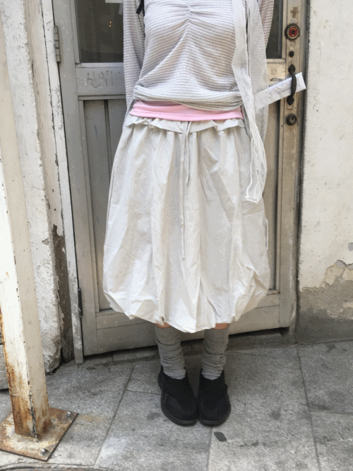 shirring balloon skirt (3c)