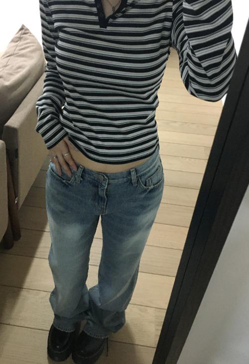 이즈이즈 Dry straight bootcut pant