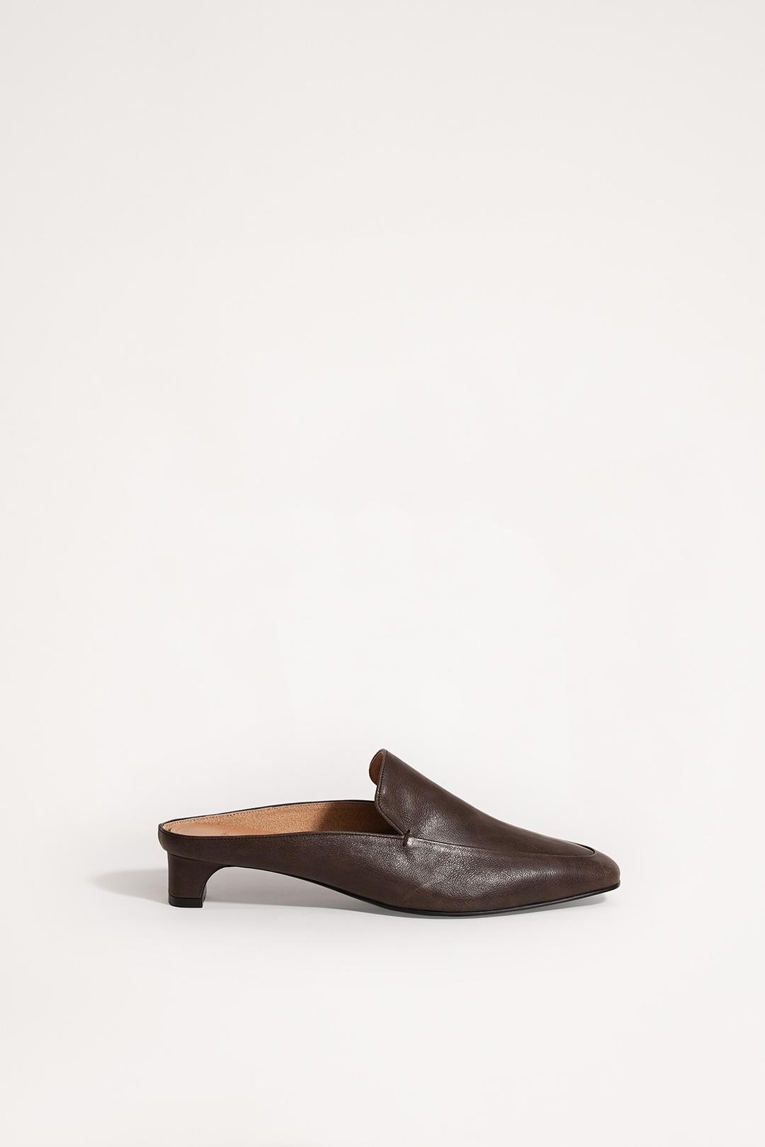 LOUIS MULE HEEL VINTAGE WOOD BROWN