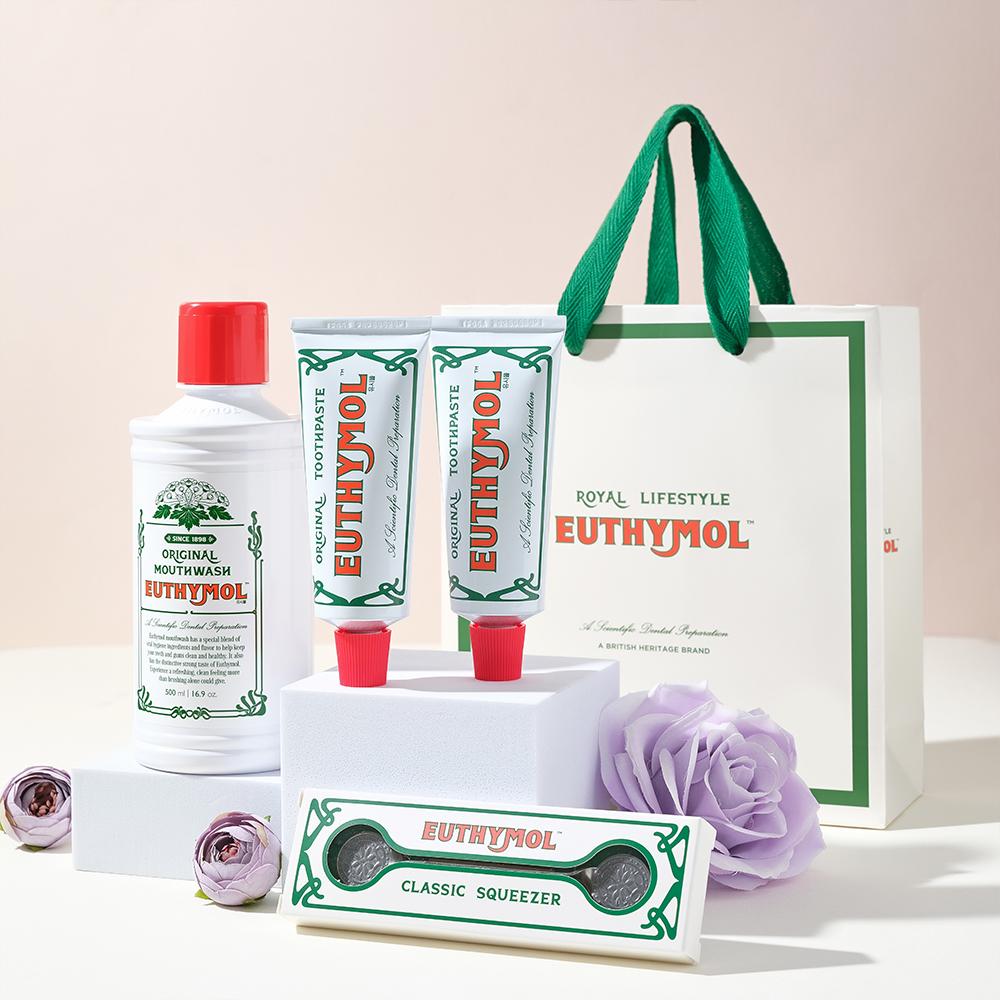 [영국명품 오랄케어] 치약+가글 세트 (오리지널 치약2개+ 가글 500ml+스퀴저)