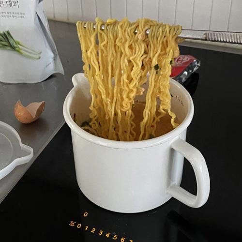 [Pola archive#8] 법랑 계량저그 (인덕션팟으로 사용가능) - 화이트/레드