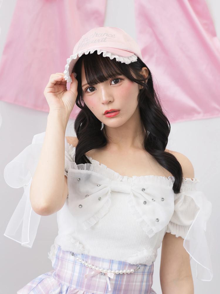 オーガンジーおリボンTOPS