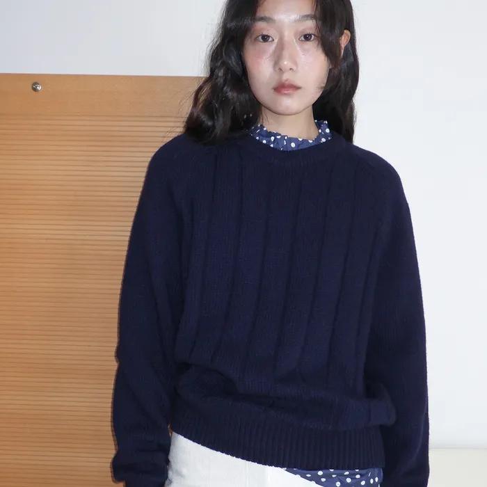 Jeannes Boyfriend Sweater (ROYAL NAVY)