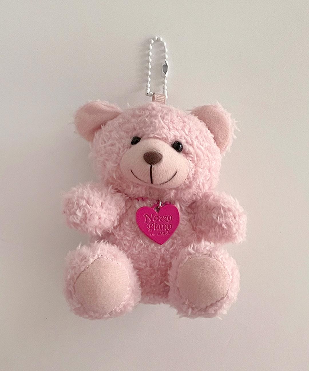 [직진배송] 닷닷잡화점 하트 펜던트 목걸이 핑크 테디베어 키링 곰돌이 인형