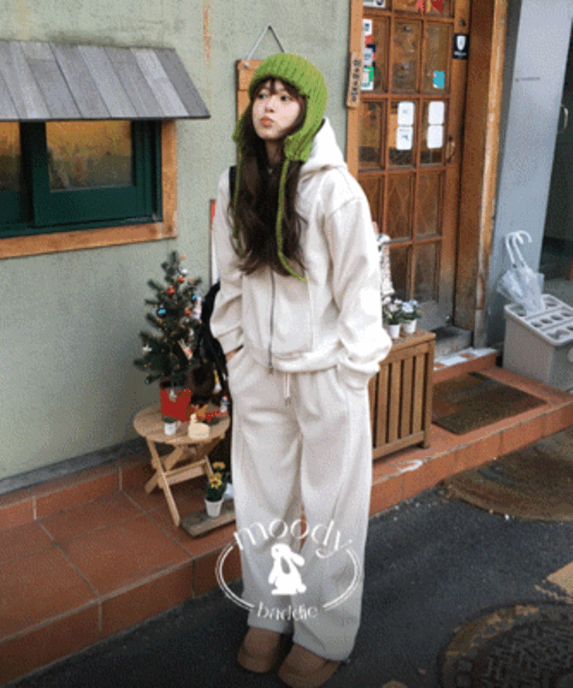 [3set/한파템] 쓰리피스 융기모 패딩조끼 트레이닝 세트 (3color)