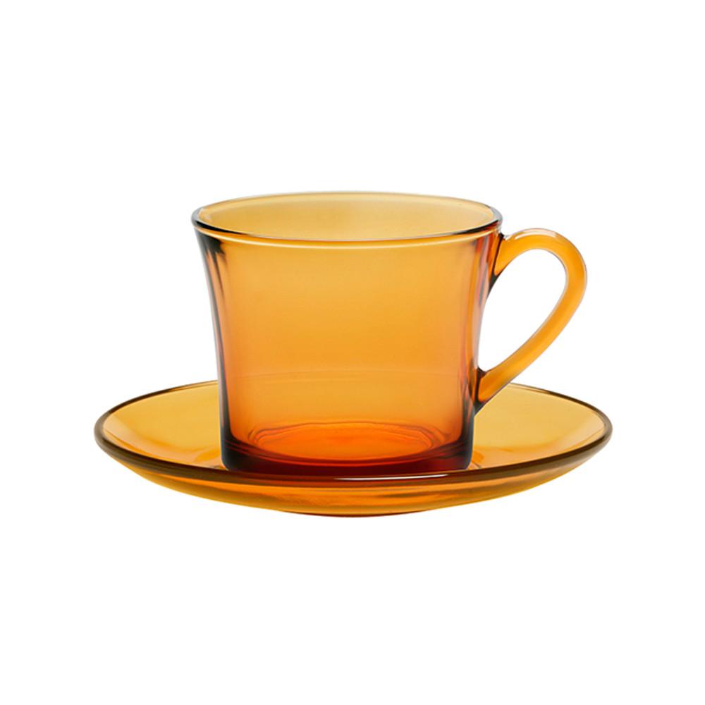 [듀라렉스] 리스 엠버 커피잔 세트 (컵1개+받침1개)