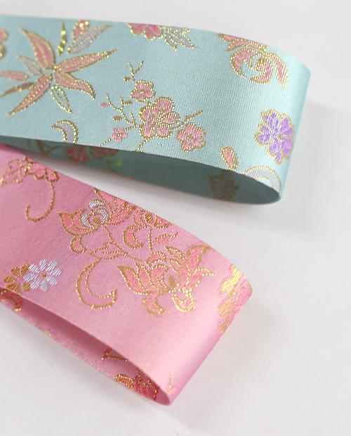 파스텔 한복 원단리본