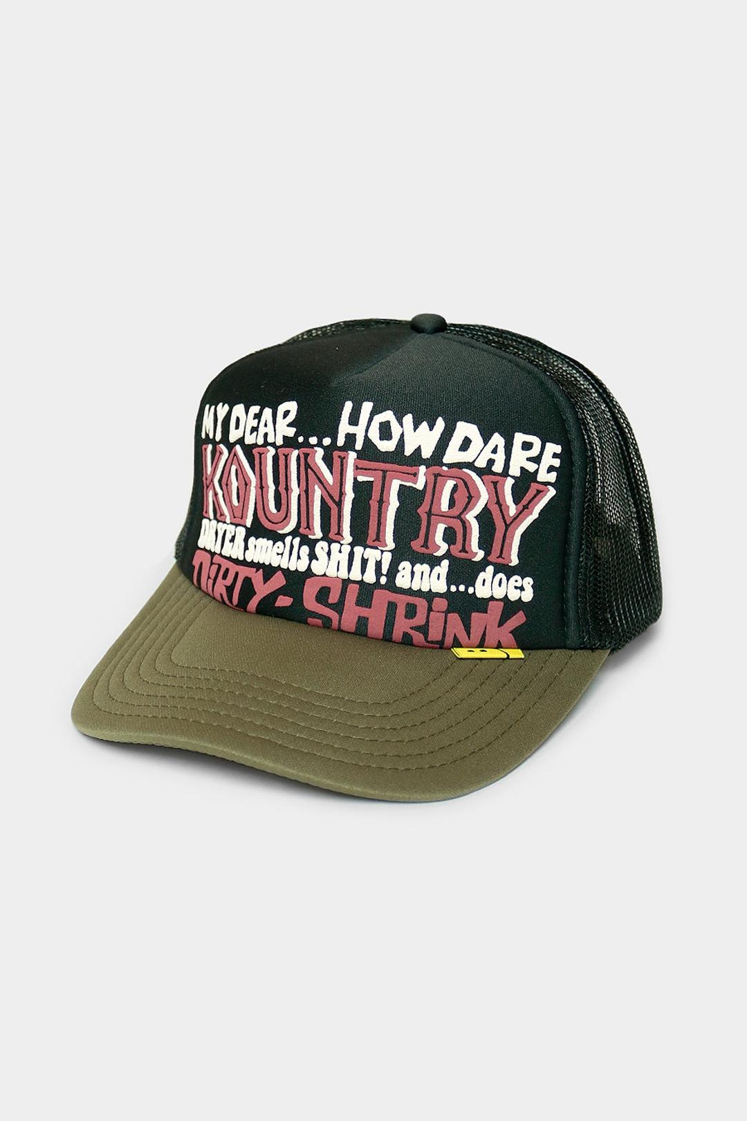 KOUNTRY DIRTY SHRINK Trucker CAP - Black x Dark Green
