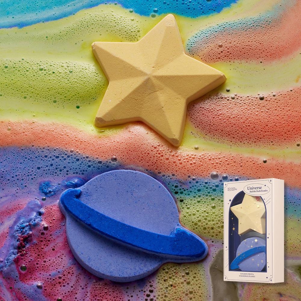 라운드어라운드 유니버스 버블 배쓰밤 듀오 기프트 세트 180g+180g