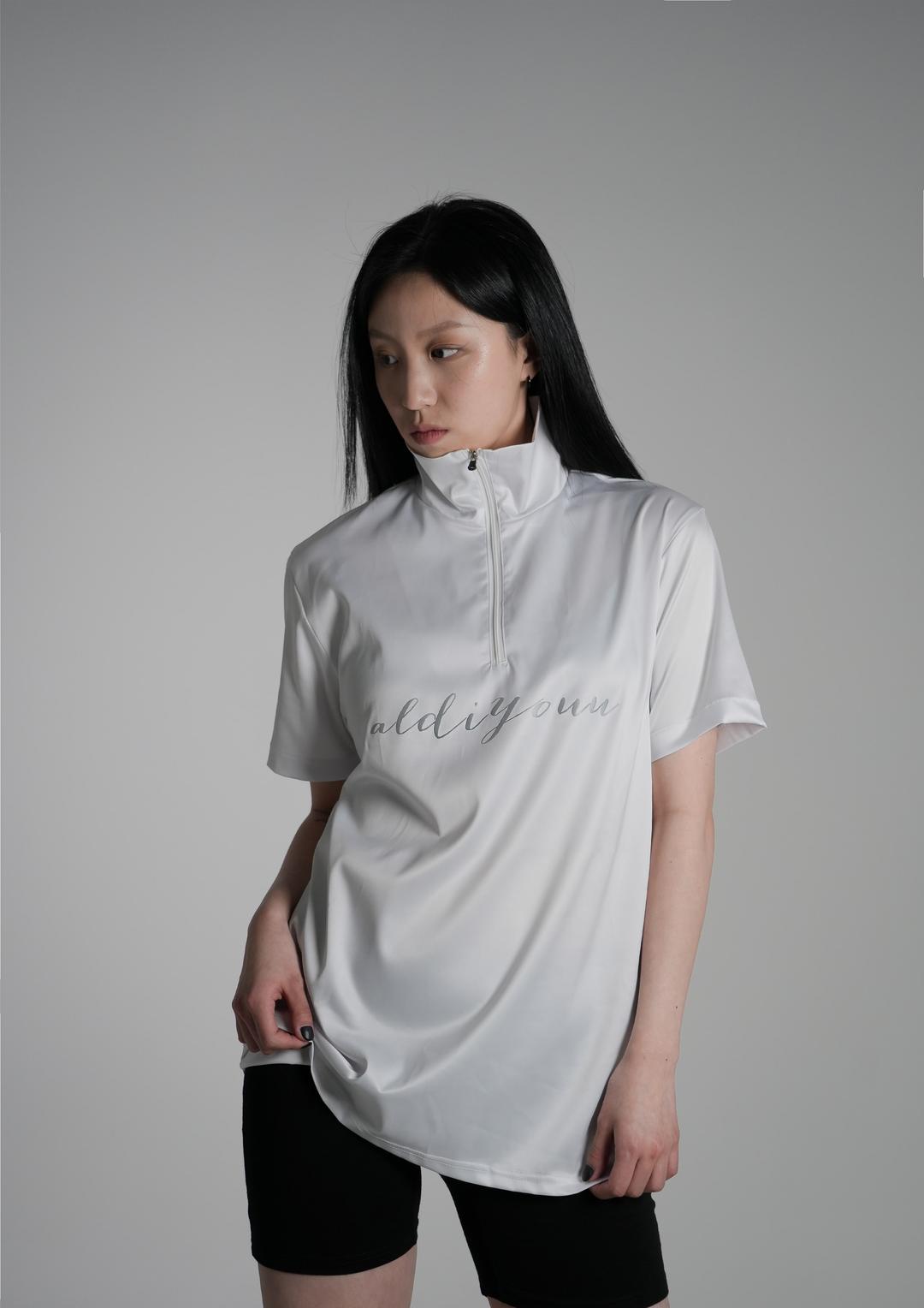 Reflex half zip-up - white