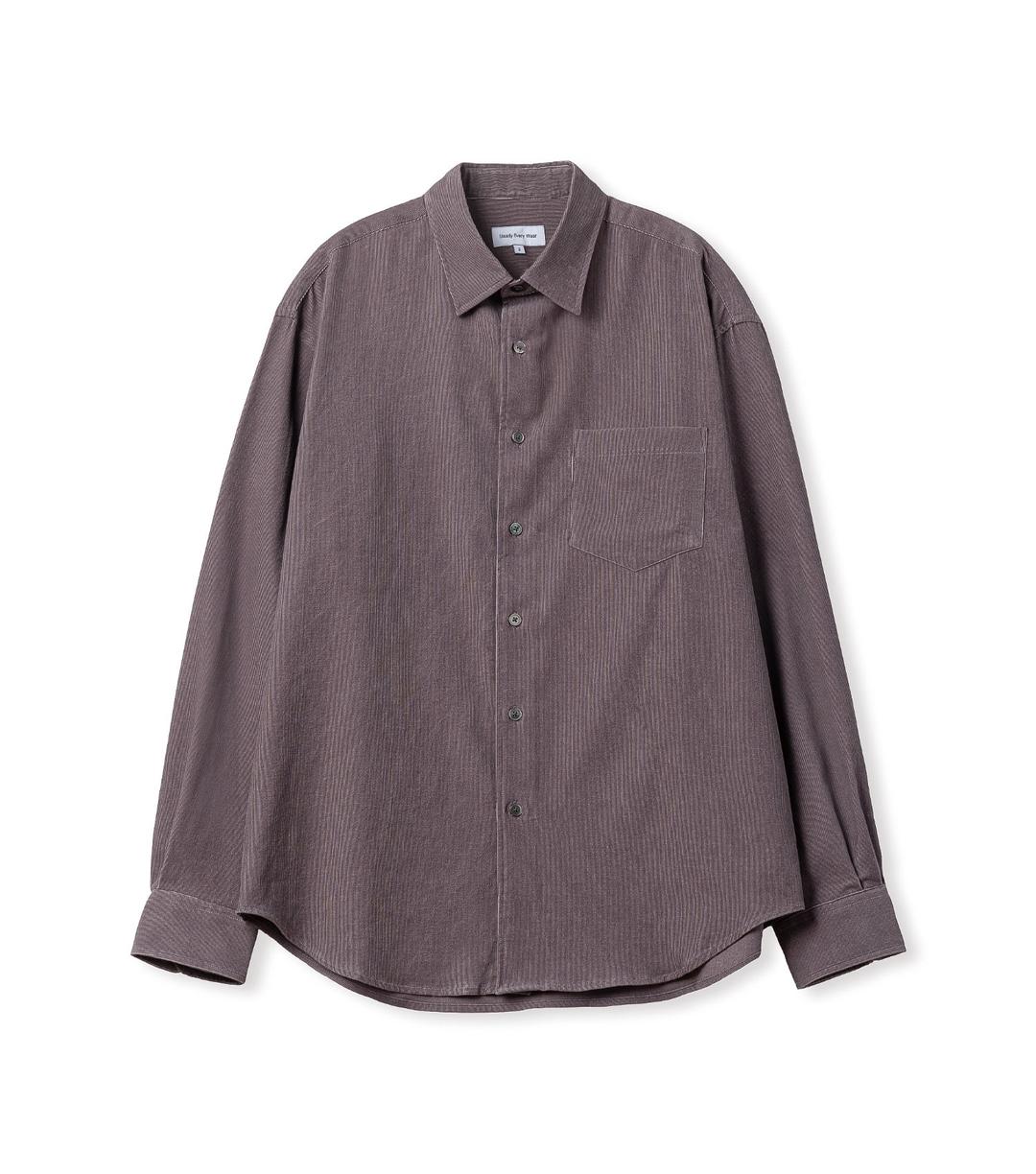 피그먼트 코듀로이 셔츠 (퍼플)