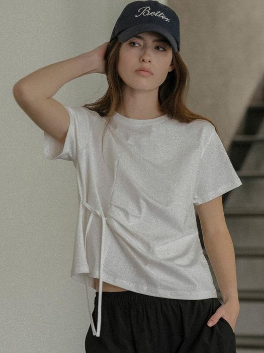 Side tuck strap T-shirt KNSS03TS08_Ivory