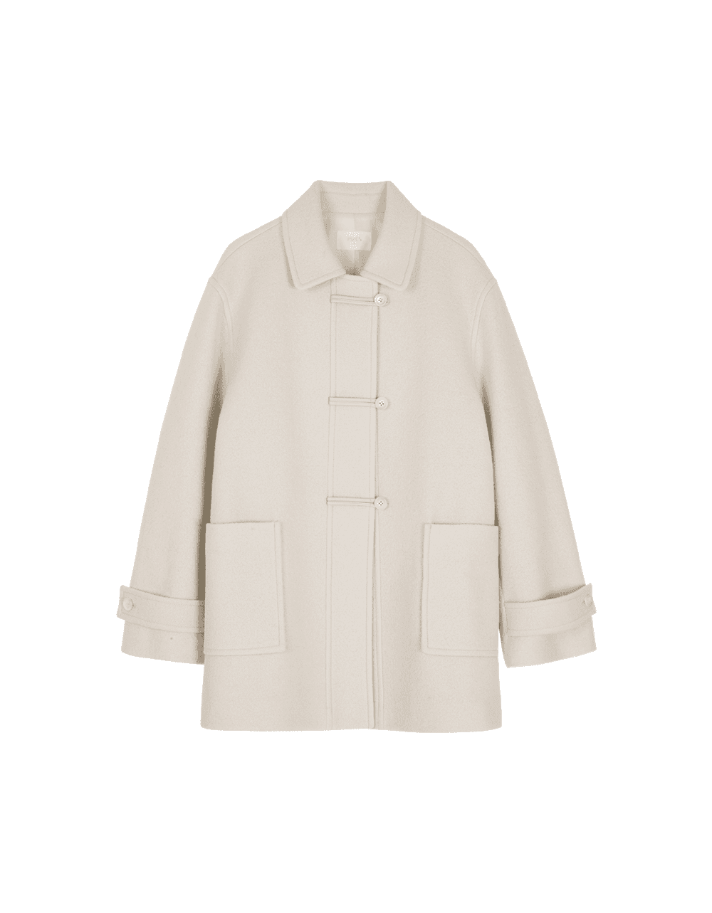 버튼 포인티드 하프 코트