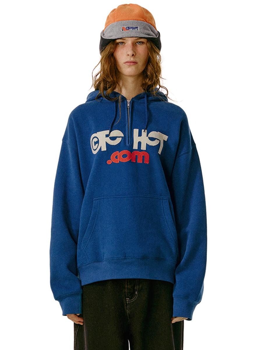 TKT Half Zip-Up Hoodie Blue
