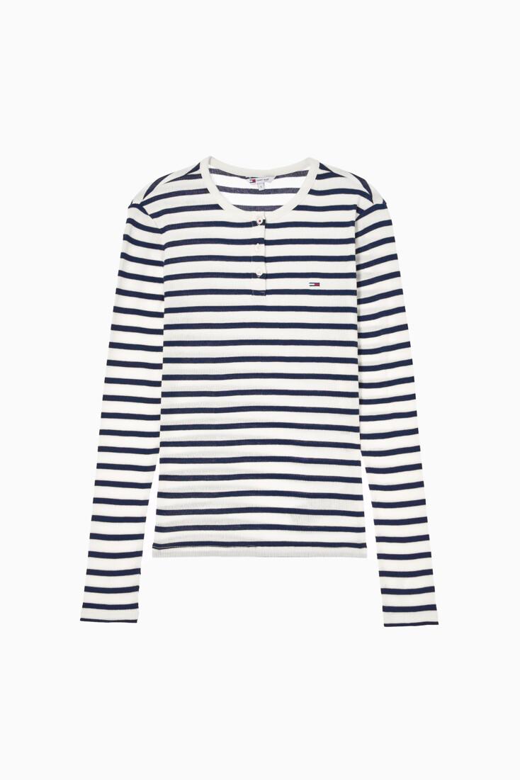 버튼 립 헨리넥 롱슬리브