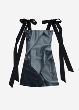 [3차재입고]LONG SATIN RIBBON DRESS #BLACK ROSE(3.8예약배송) - 달링유어배드