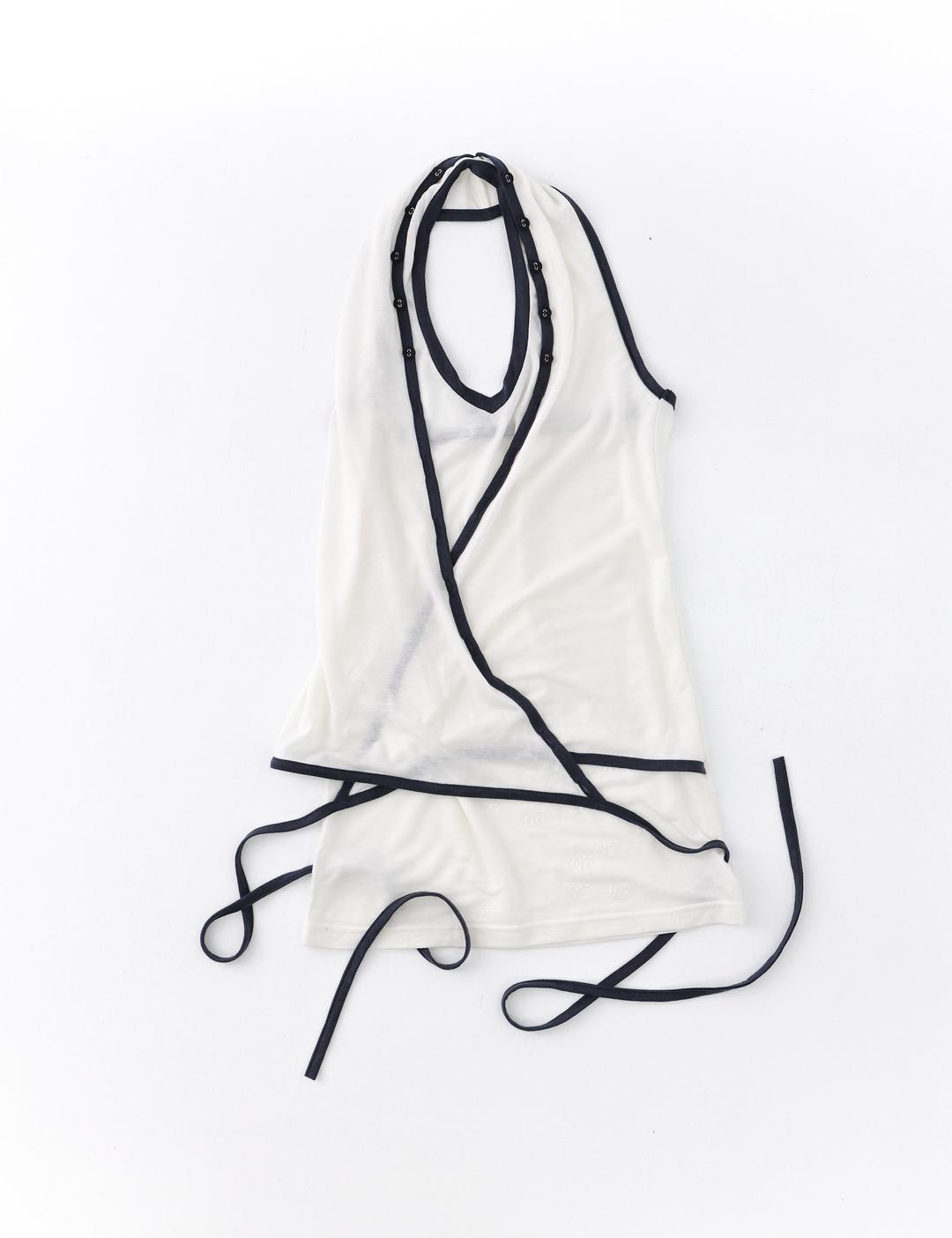 Halter wrap sleeveless (ivory)