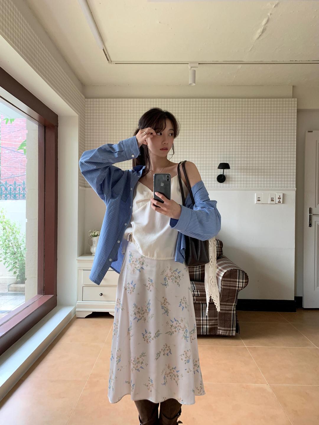 PREFRITT : Niel Silky Flower Skirt