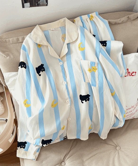 라리리 긴팔 드림포포 상하세트 파자마 홈웨어(4406)