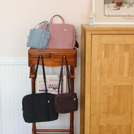 코듀로이 골덴 도트 숄더 토트백💗