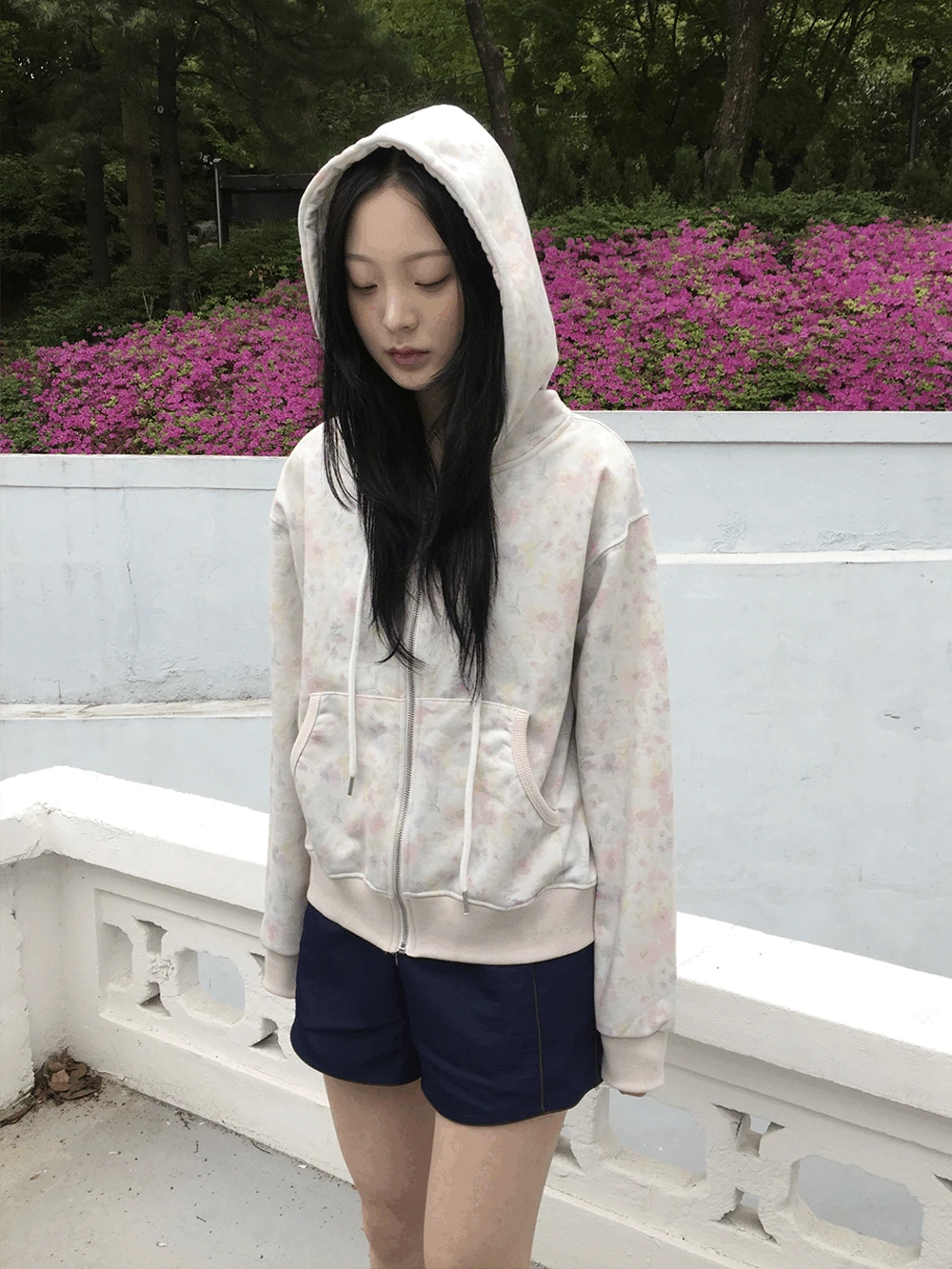 베라 플라워 나염 후드집업 (2c)